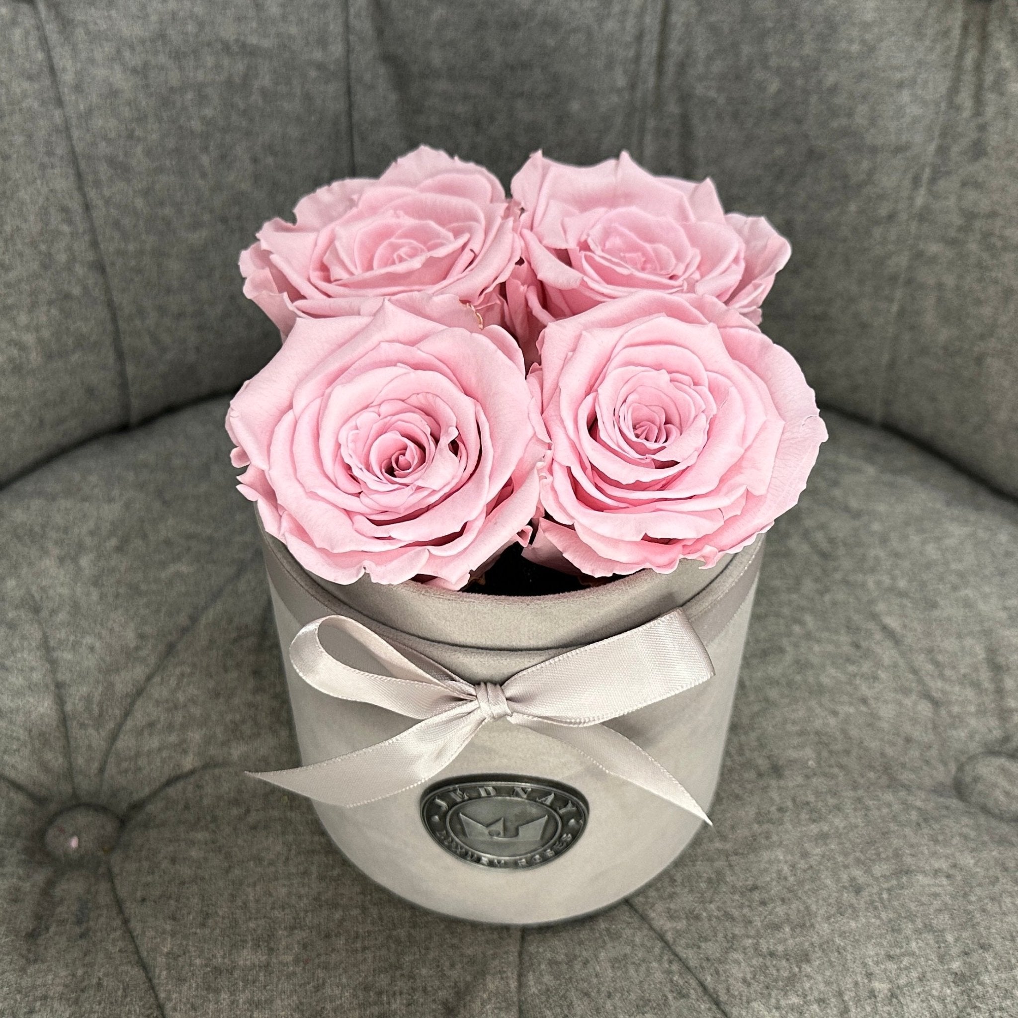 Pink Eternal Roses | Small White Forever Rose Box By Jednay