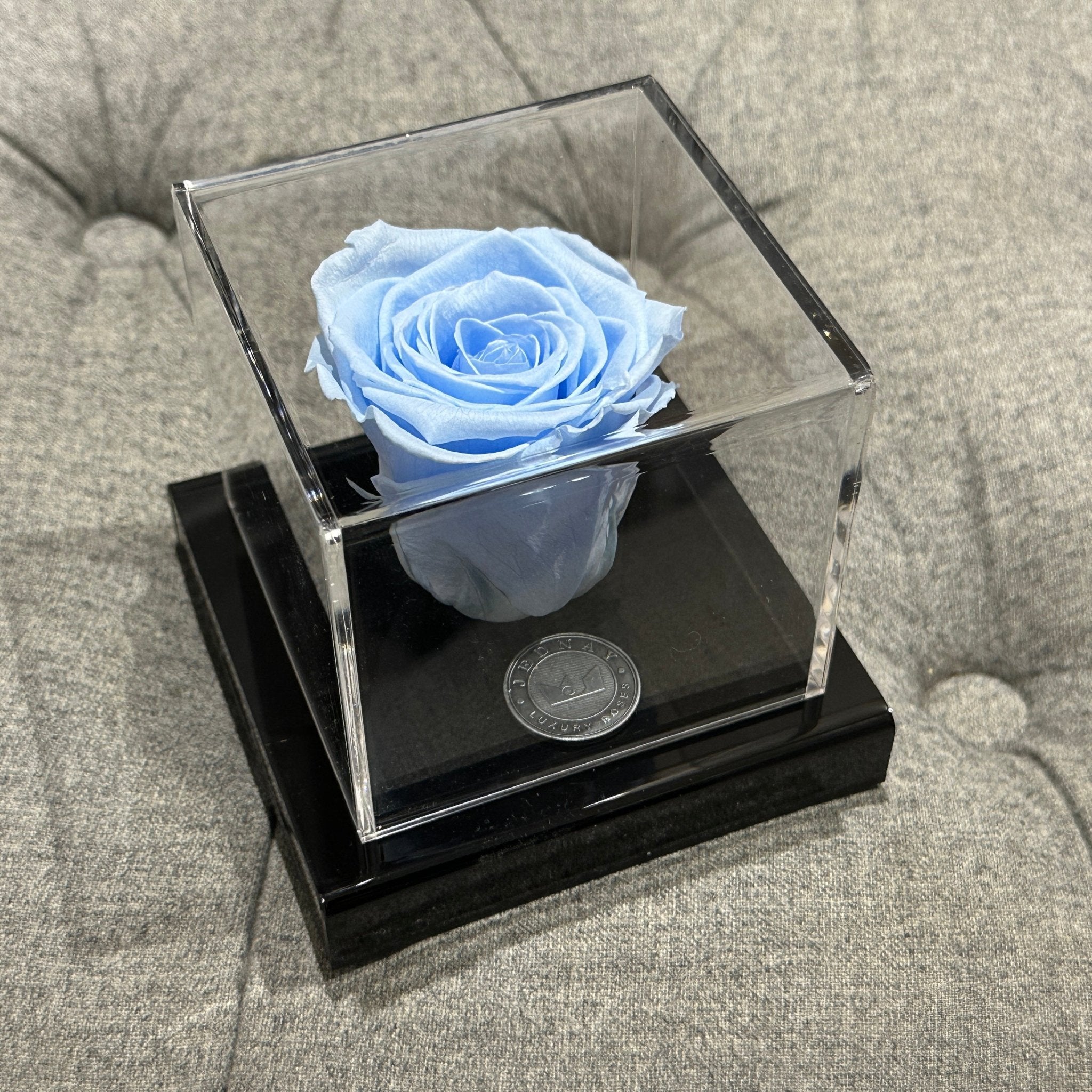 The Clarity Deluxe | Sky Blue Eternal Rose - Jednay Roses