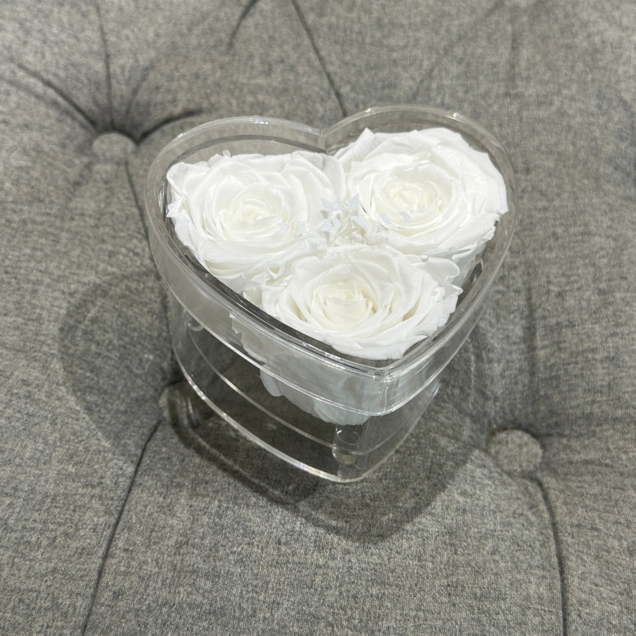 The Clarity Love Three - Angel White Eternal Roses - Jednay Roses
