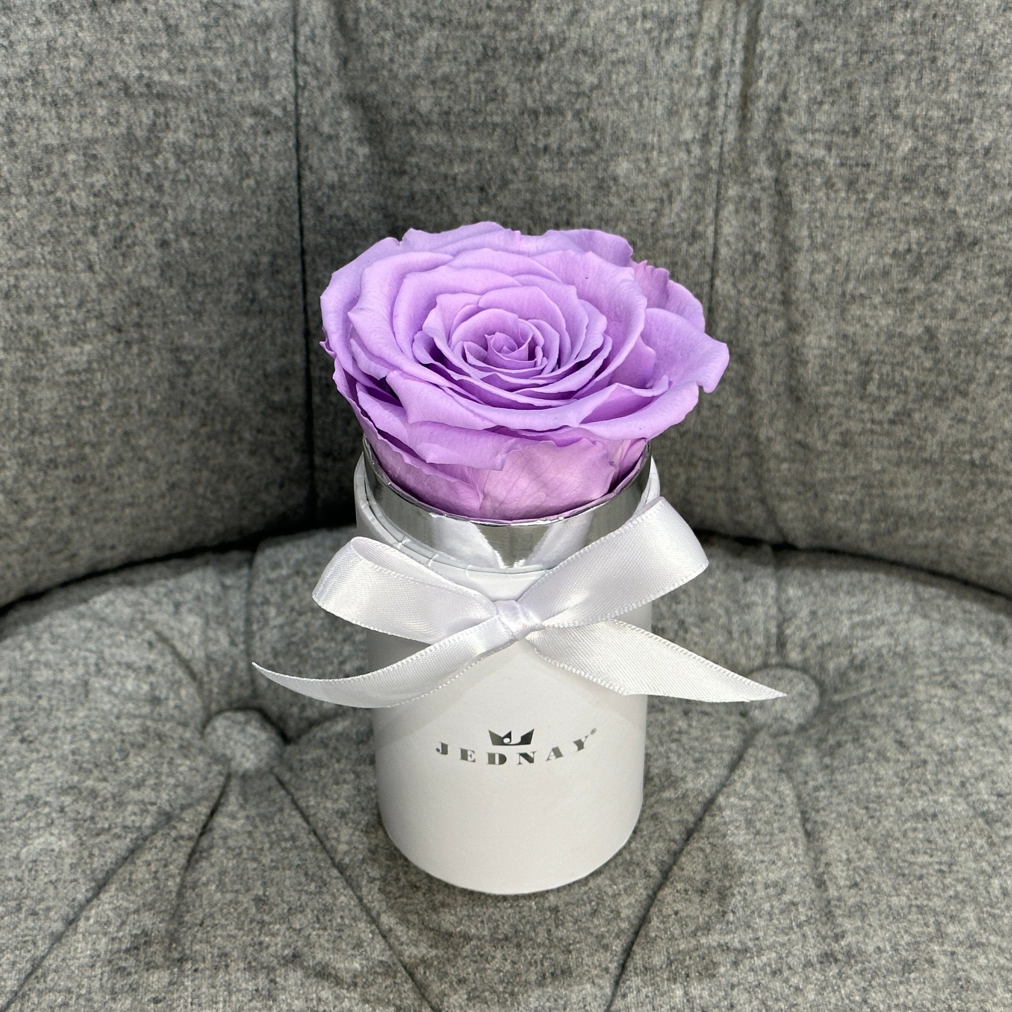 The Uno - Lilac Love Eternal Rose - Classic White Box - Jednay Roses