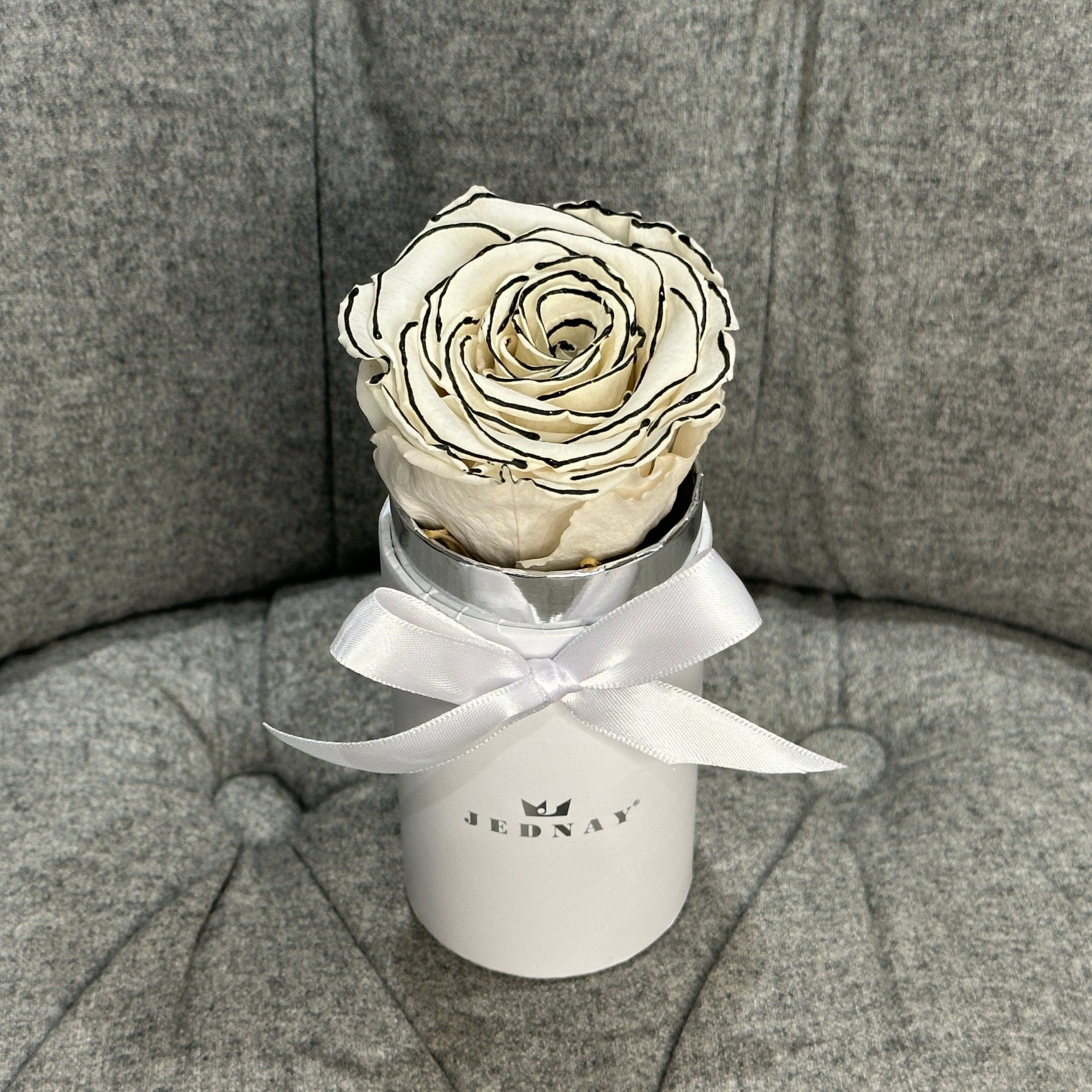 The Uno - Sketchy Eternal Rose - Classic White Box - Jednay Roses