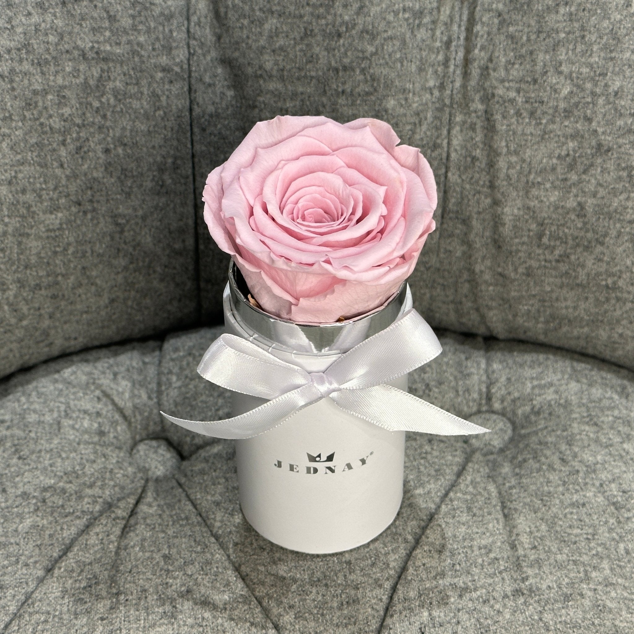 The Uno - Soft Pink Eternal Rose - Classic White Box - Jednay Roses